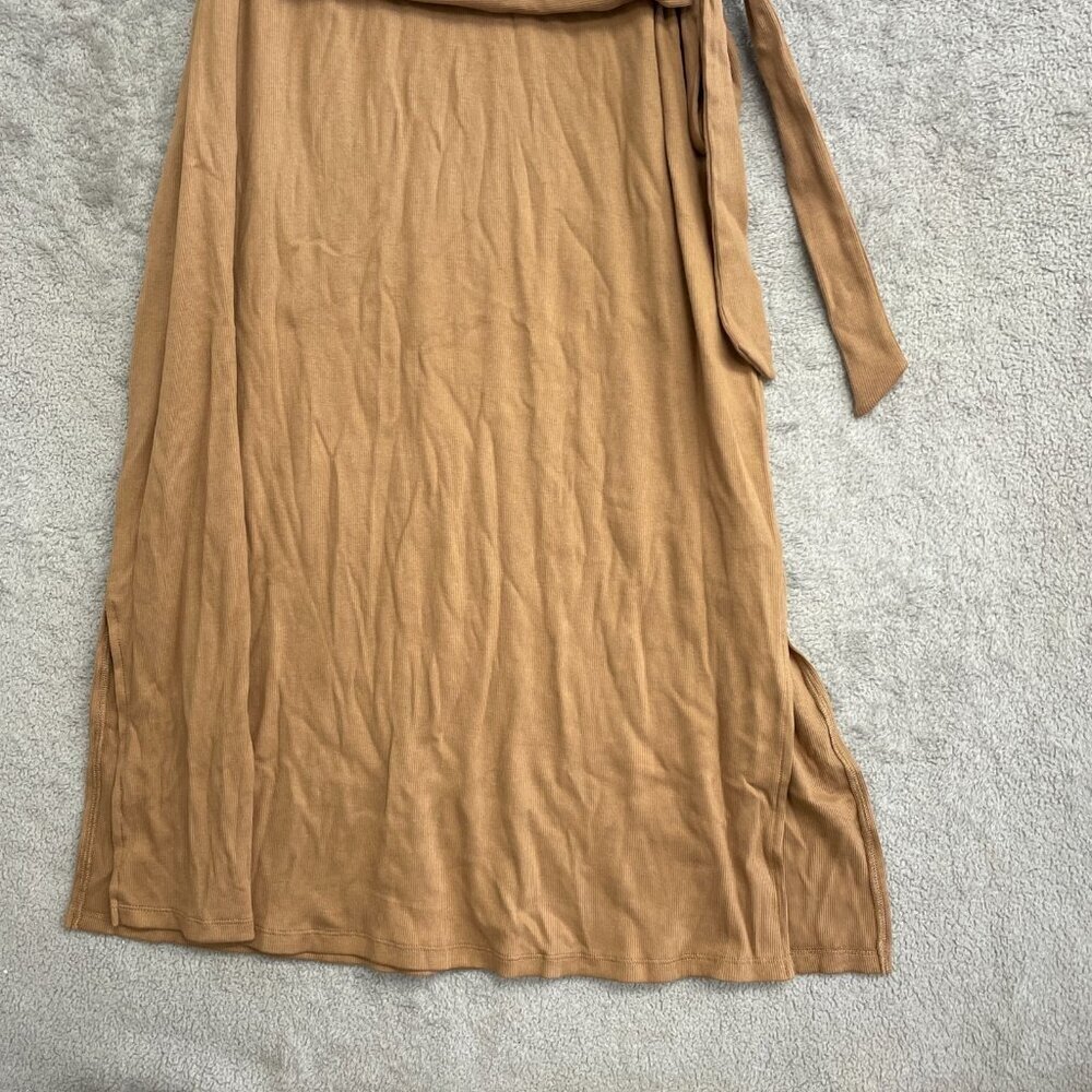 NEW Lands' End Women's Size L Sleeveless Rib Knit Midi Dress Brown - Picture 12 of 13